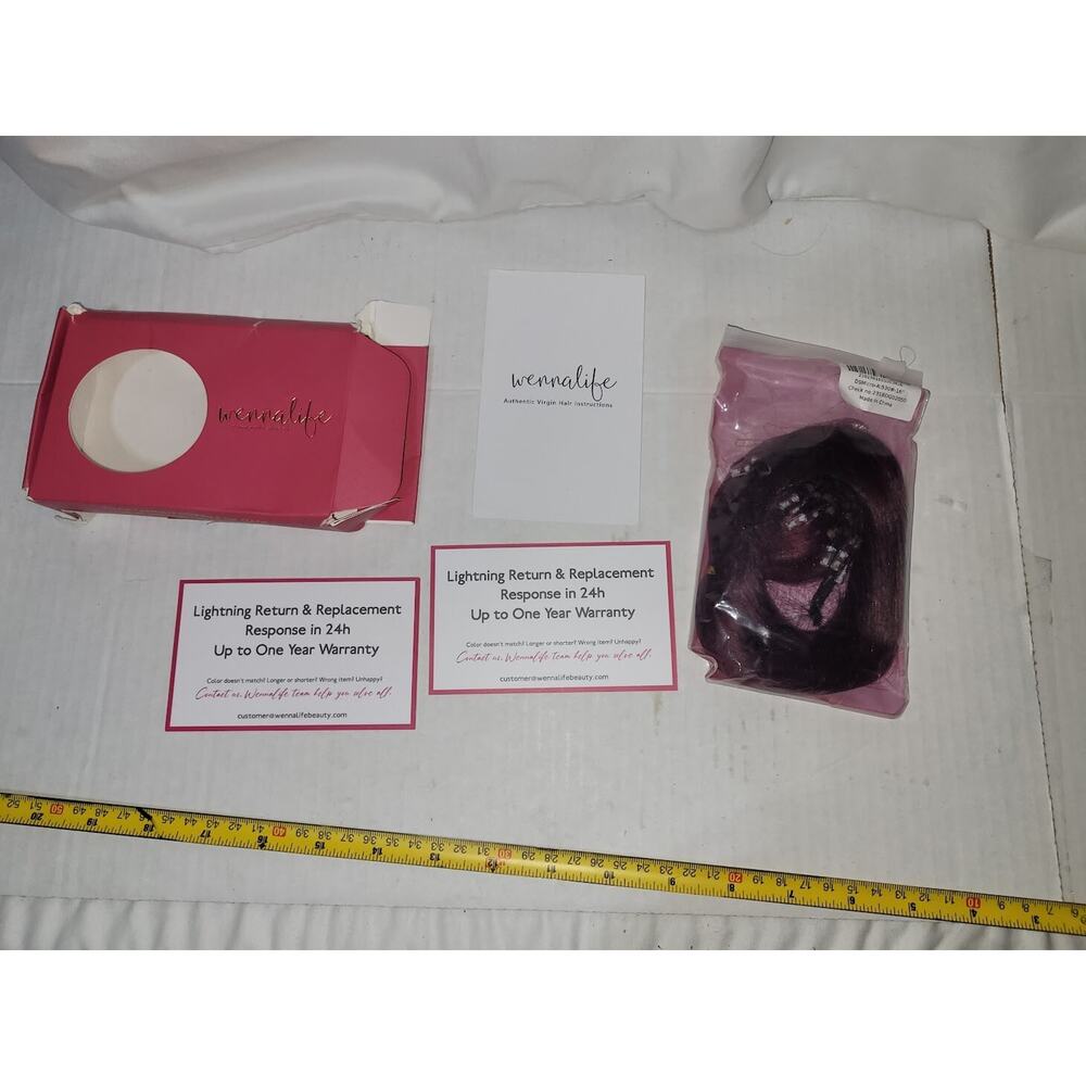 WENNALIFE HUMAN HAIR MICROLINK BURGANDY 16 INCH
